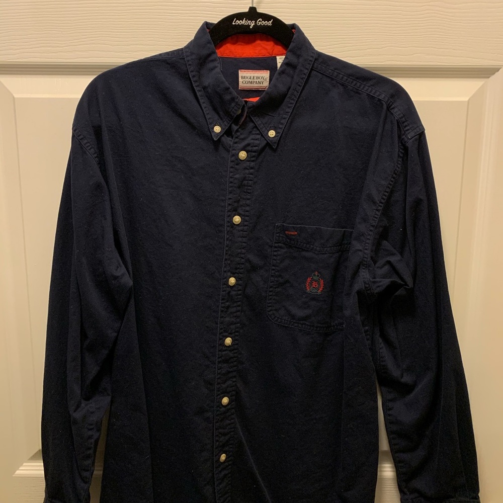 Bugle Boy Navy Button Down Shirt